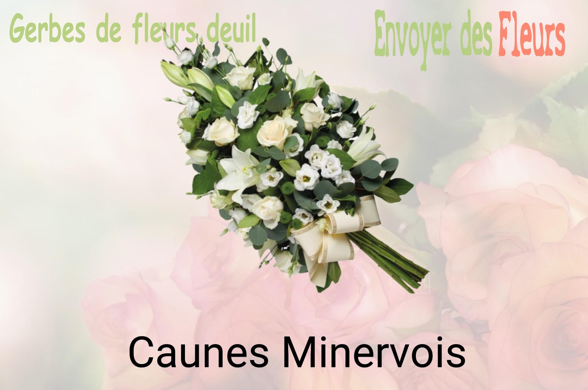 Gerbe de fleurs de deuil livrée à Caunes-Minervois